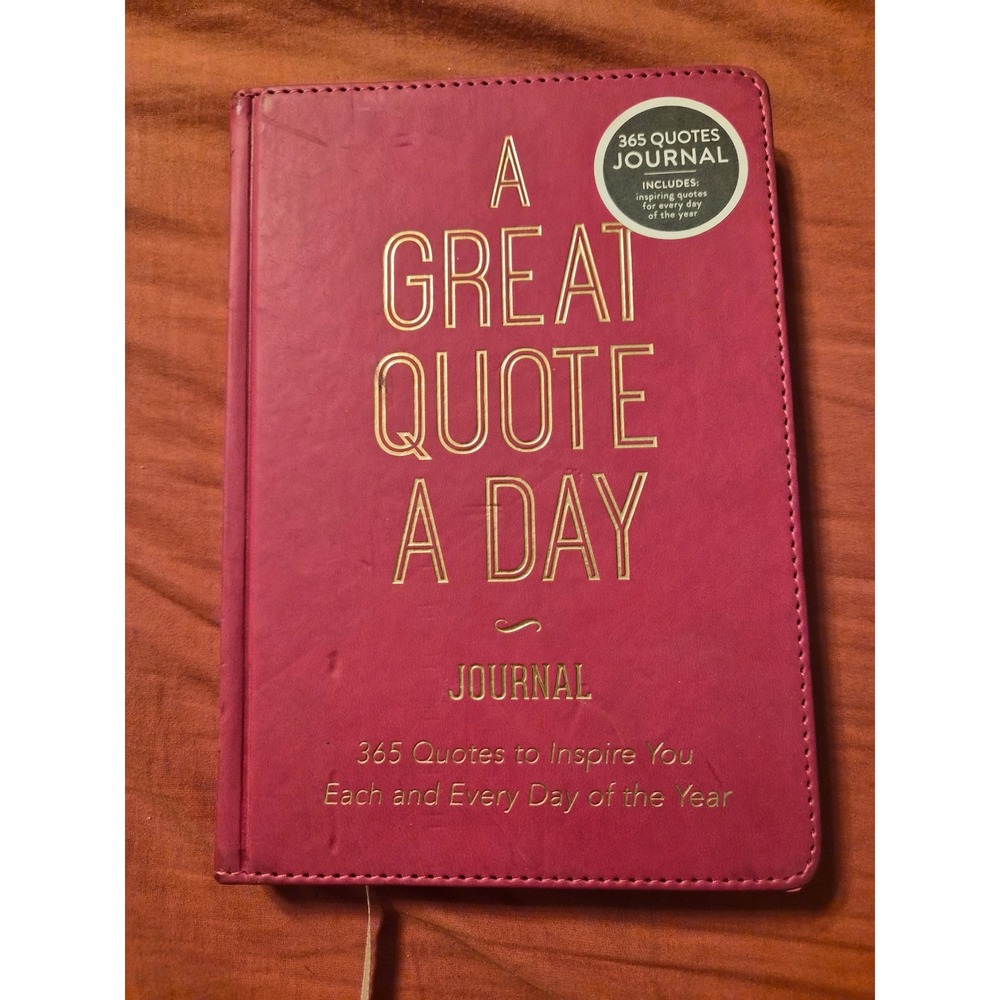 A Great Quote A Day 365 Quotes Journal Pink Faux Leather Hardcover T420J